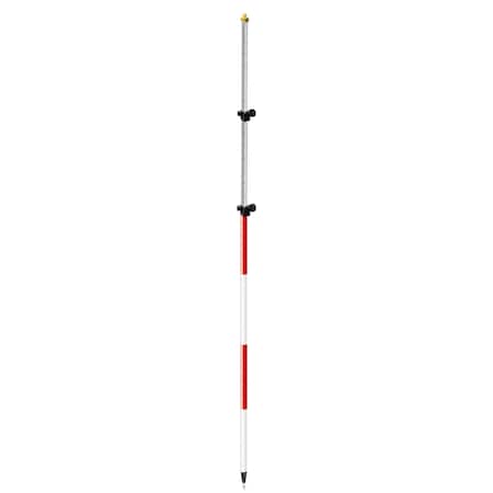 Sitepro 12Ft Twist-Lock Prism Pole, Red/White, 10ths/Metric 07-4712-TMA
